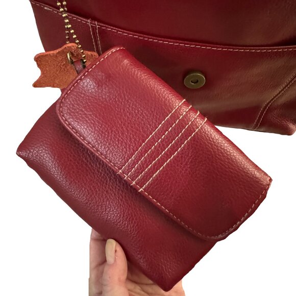 Red 100% Leather Purse EUC - Picture 6 of 15
